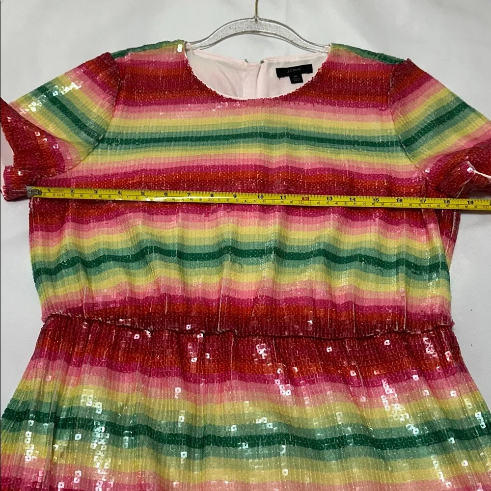 J.‎ Crew sequin Multicolor Striped Midi Dress size 10